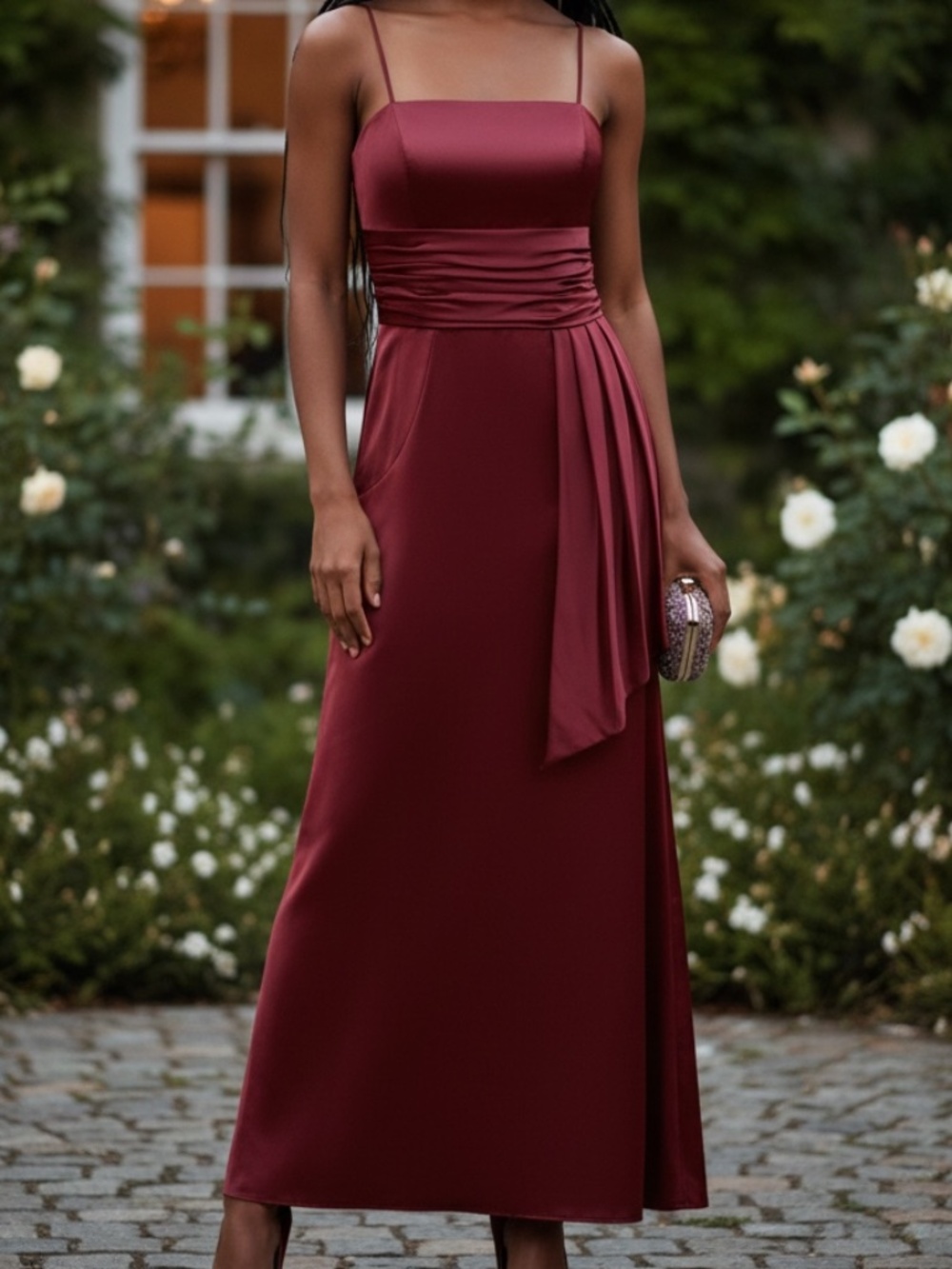 ✨ KNT Limited for BIL Wine Satin Evening Gown - size 6